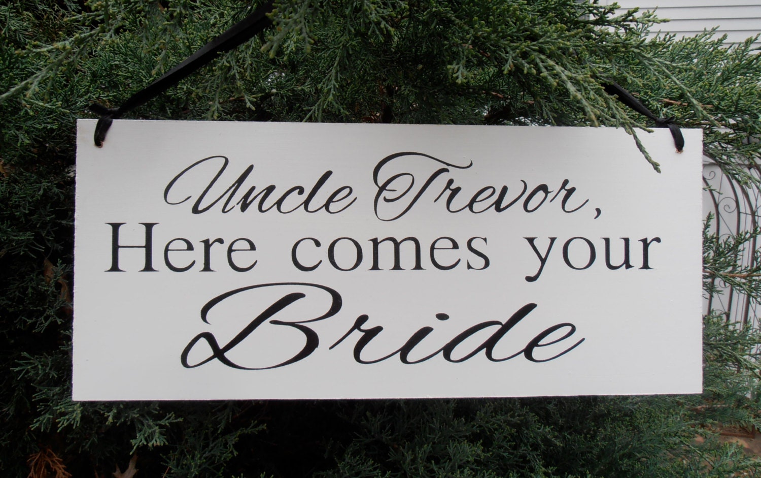 Uncle here comes your bride Wood Sign Decoration Here comes the bride Ring bearer Flower girl