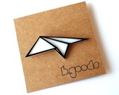 Stealthy Paper Airplane Pin