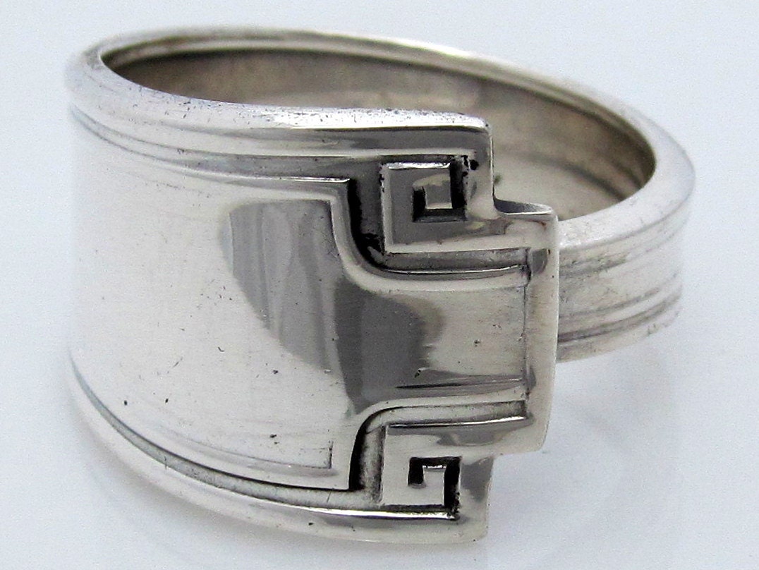 Etruscan Sterling Silver Spoon Ring Mens Size 6-12