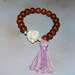 Buddha (Ivory) Head Wood Bracelet with Tassle