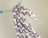 Riley Blake Grey Chevron Baby Swaddling Blanket--LARGE