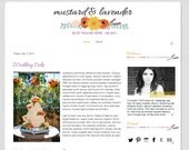 Premade Blogger Template Chalkboard Mustard & Lavender