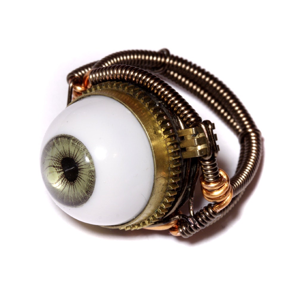 Steampunk Jewelry - RING - eye - SIZE 10.5 ONLY