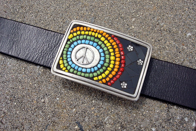 HIPPIE CHIC-Belt buckle one of a kind handcrafted locally