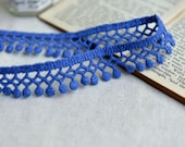 2cm x 1yard (blue) cotton crochet lace trim (S665)