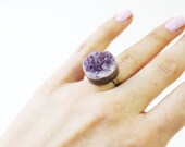 Amethyst Small Circle Ring