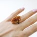 Raw Citrine Ring - Brass