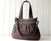 2013 Pretty in Melange / Everyday Bag / Shoulder Bag / Messenger Bag / Grey Brown / Zipper Closure / Diaper Bag / Travel Bag / Spring Summer