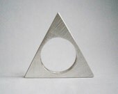 PYRAMID sterling silver ring