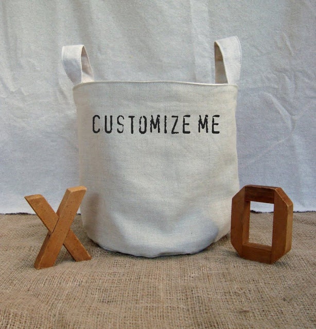 custom linen bucket