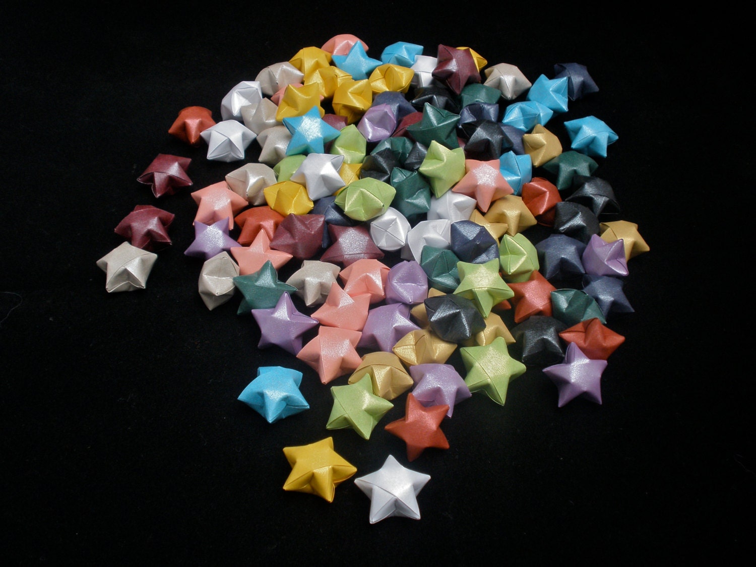 Lucky Stars - Set of 100 stars in 13 shiny colors
