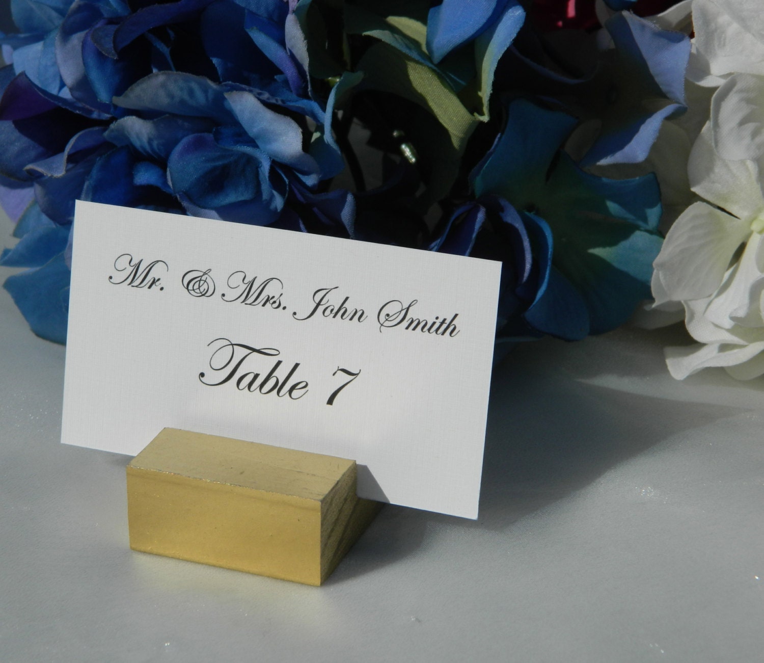 Gold Wood square place card holders-Set of 100