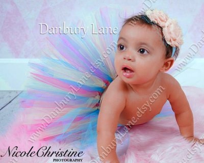 Baby Birthday tutu only, infant party dress up and photo prop, any size girls newborn,3,6,9,12,18,or 24 months -LOLLIPOP TREE