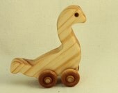 mini brontosaurus wooden dinosaur toy