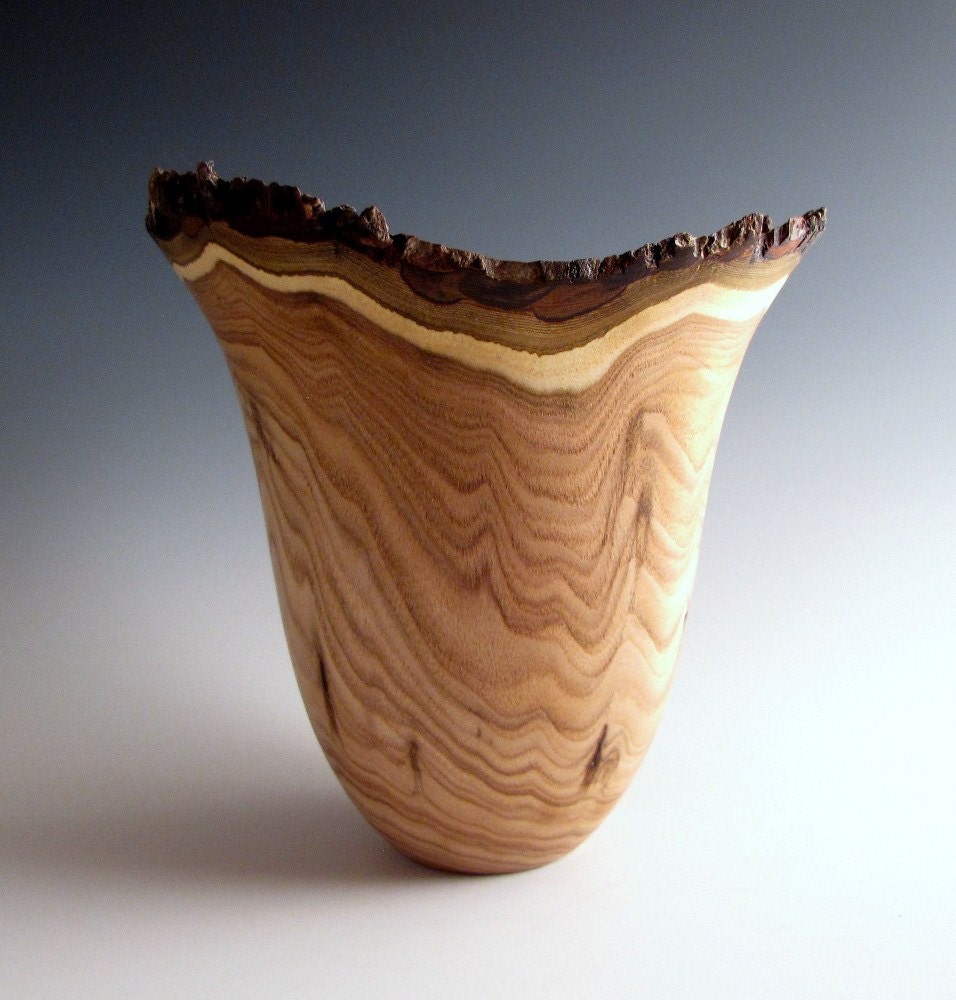 Natural Bark Edge Butternut Wood Turned Bowl - Wedding Gift - Mother's Day