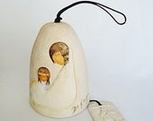 vintage ted degrazia pottery bell windchime mother and child