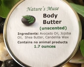 Vegan Body Butter, 1.7 ounce low rise tin, unscented or Pomander