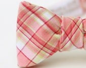 kiddo sized salmon & pistachio freestyle bow tie