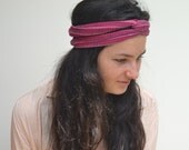 Magenta/Pink Headband/Dread Wrap