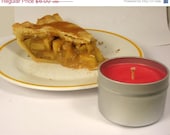 ON SALE Apple Pie, Soy Wax Candle, 4 oz Travel Tin, Red