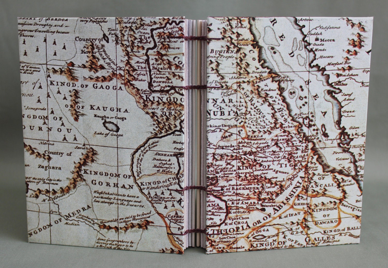 Egypt / Ethiopia / Mecca Ancient Map Travel Journal by PrairiePeasant