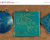 On Sale Etched Brass Metal Stamps, Butterfly, Flowers 641 by CC Design