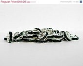 50% OFF SALE 50 pcs Emarld Green Silver Rhinestone Rondelles, 10mm Rondelles