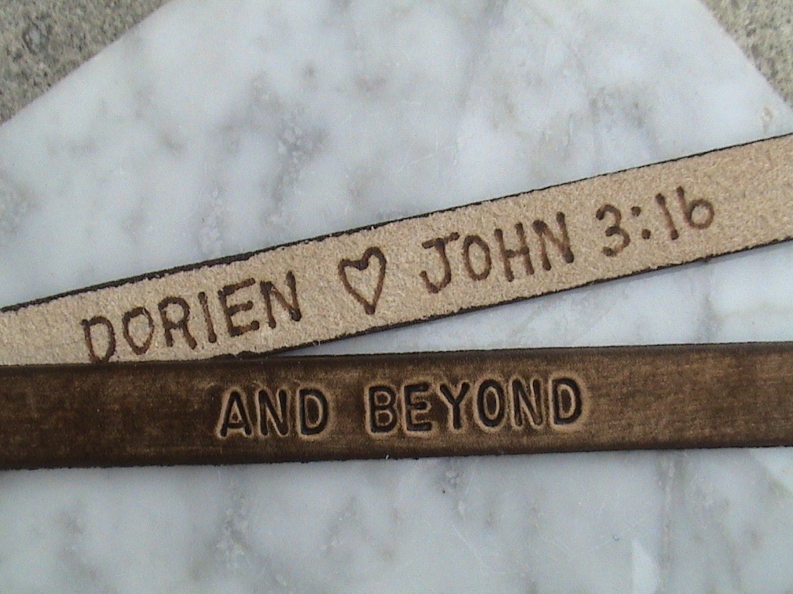 Extra Feature Only - Pyrography - Secret message engraving on the interior of genuine leather items - WRISTBAND NOT INCLUDED