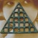 Hand Aged Verdigris Patina Retro Triangle Connectors 73VER  x2