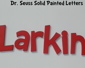 Solid Painted Nursery Wall Letters Dr. Seuss Font Home Decor Children's Room Personalized Name Wooden Lettering