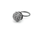 CUSTOM RING. Polymer Clay and Oxidized Silver. Handmade by Maria Goti Joyas