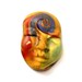 polymer clay face cabochon