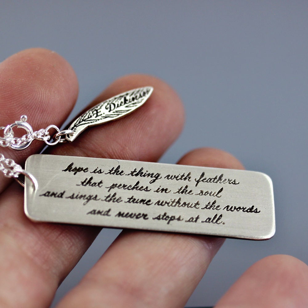 Sterling Silver Emily Dickinson Necklace
