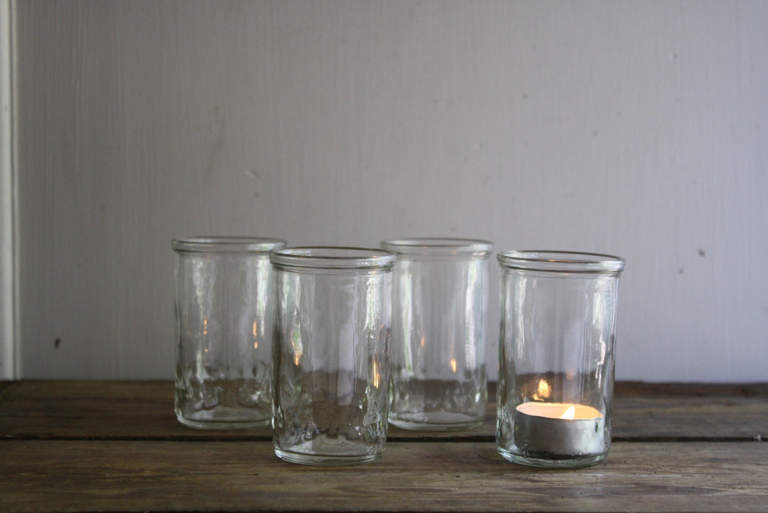 vintage jelly jar glasses