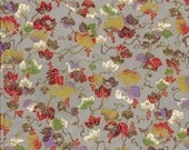 Grey Gold Grape Vine Leaf Japanese Yuzen Chiyogami Washi Paper Sheet 23 x 15 cm (9 x 6 inches)