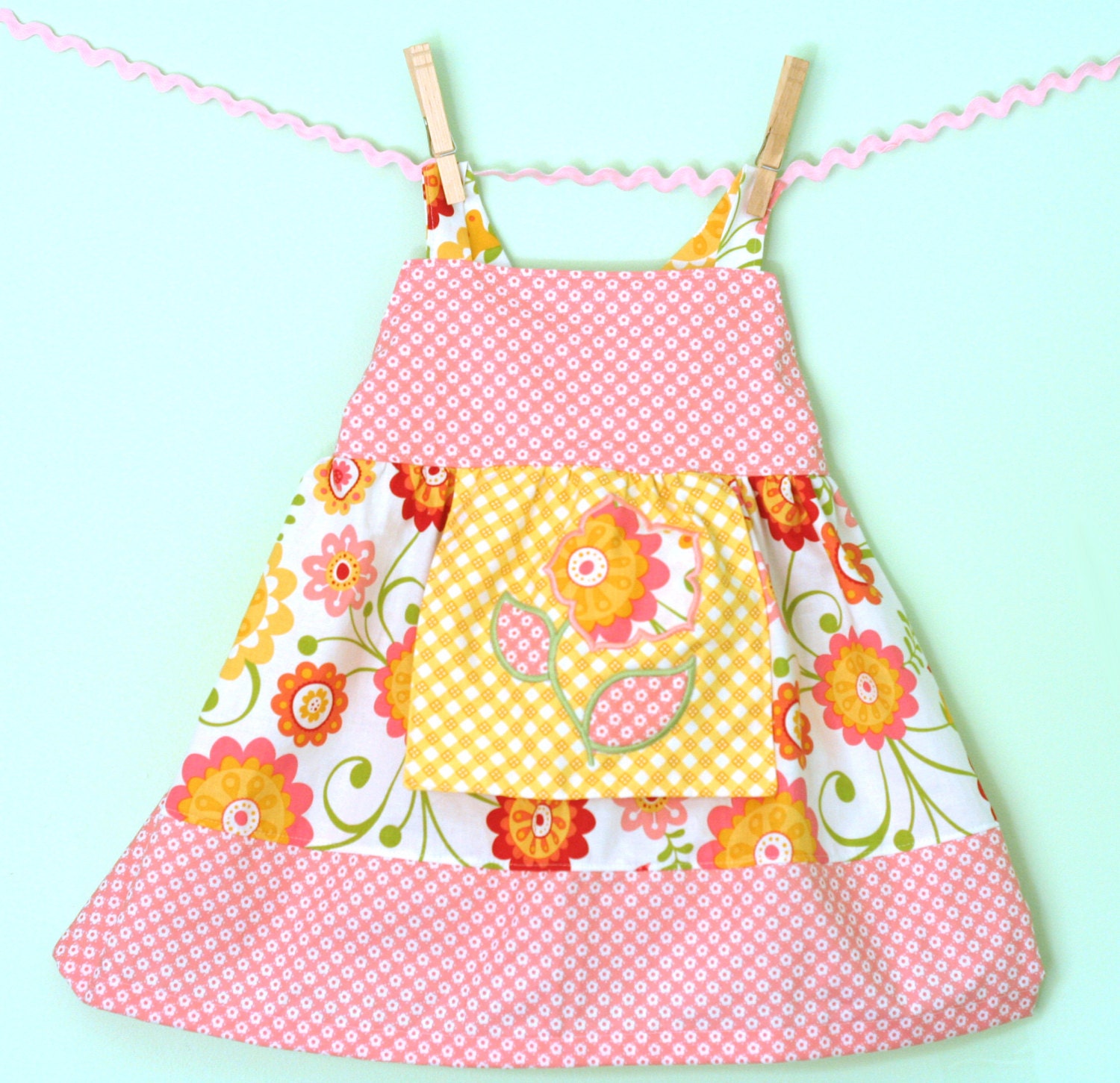 Reverse Knot Dress, Apron Knot Dress, Floral