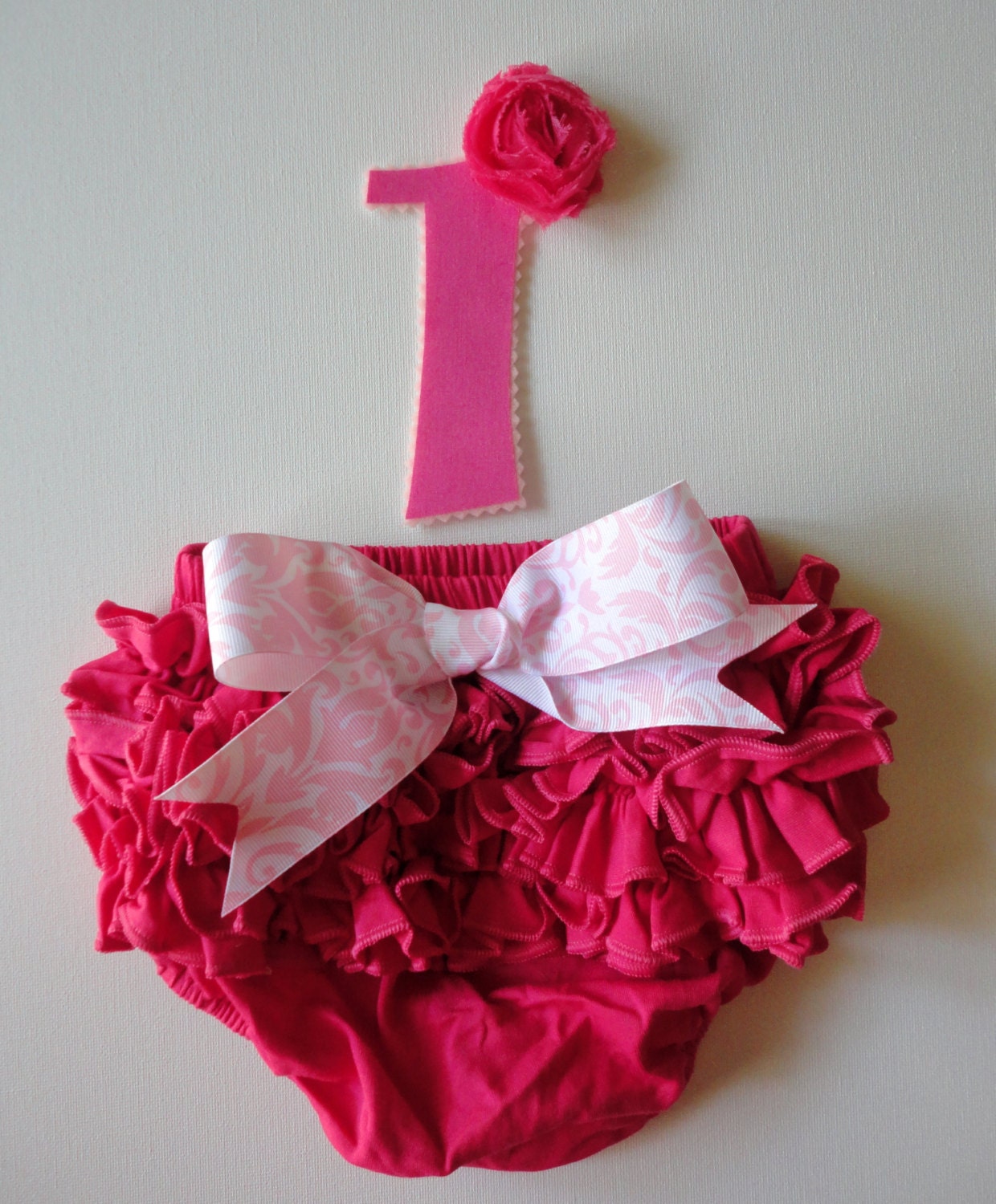 Rose Number Iron On and Bloomer SET