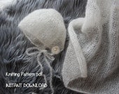 Mohair-Silk Lace Weight Bonnet and Mini Blanket Knitting Pattern Number 147 -- INSTANT DOWNLOAD -- Over 16,000 patterns sold