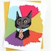 CAT MEME Business Cat A2 Folded Card with Coordinating Envelope