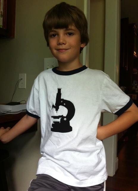 Microscope applique t-shirt - infant, toddler, youth, kid sizes