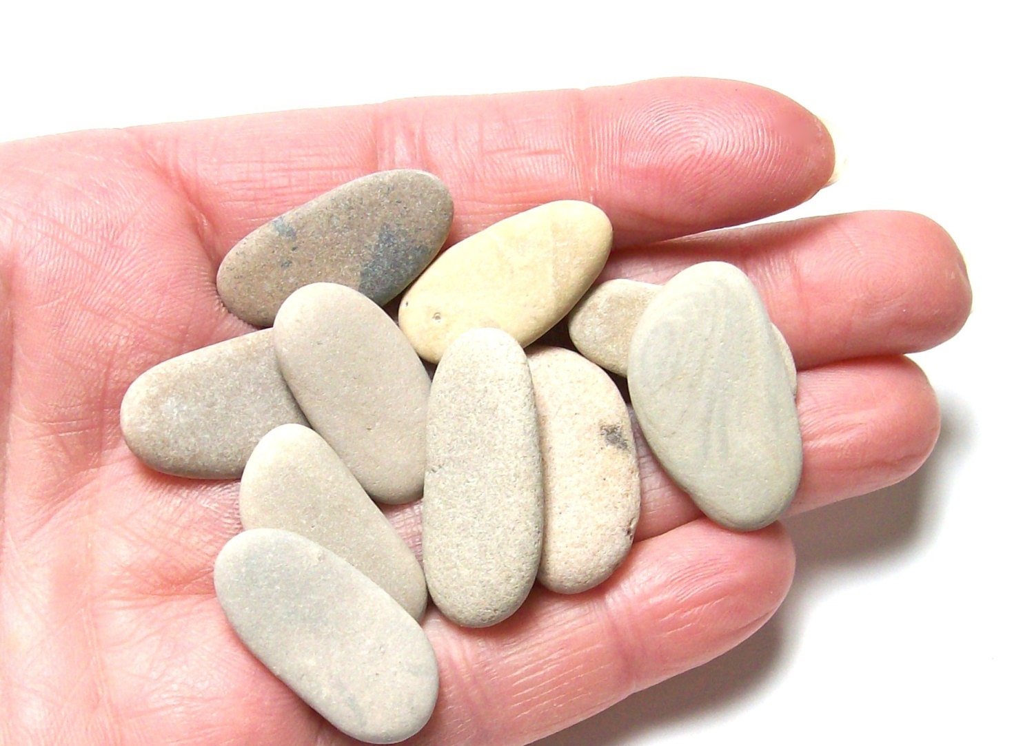 Beach Stone Undrilled Pendants - Blonde Pebbles River Rocks Sea Stone - Natural DIY - "Hazy" by StoneMe