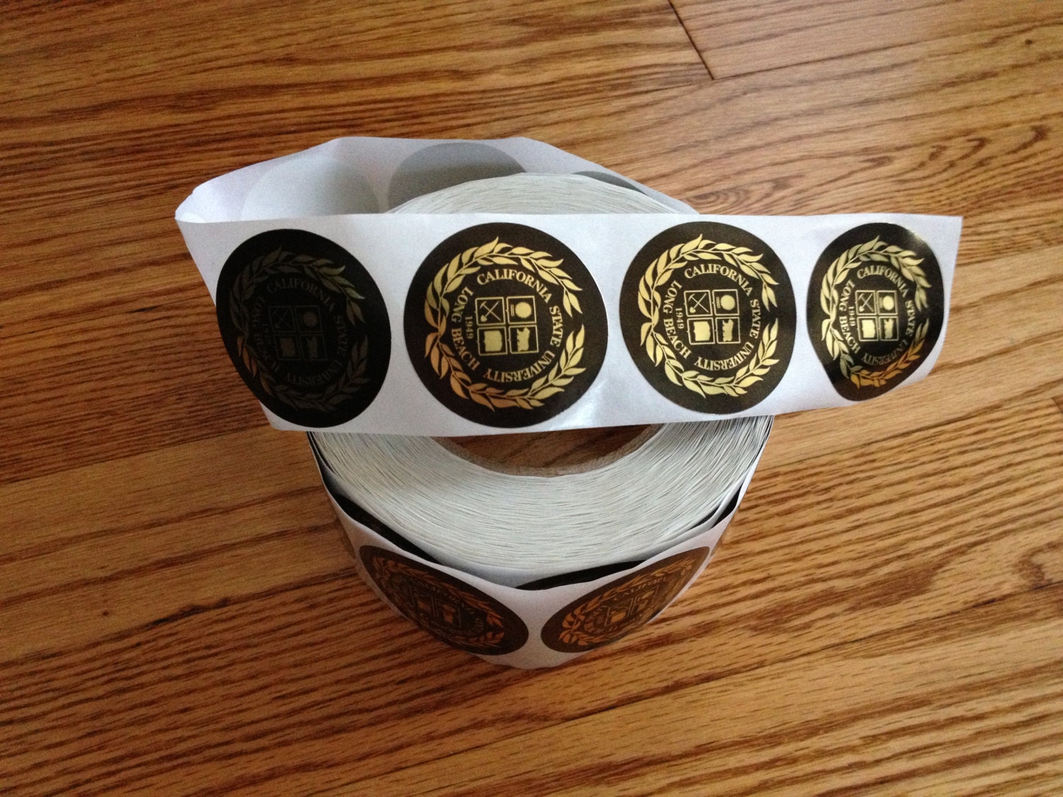 California State University Long Beach Stickers Seals Roll
