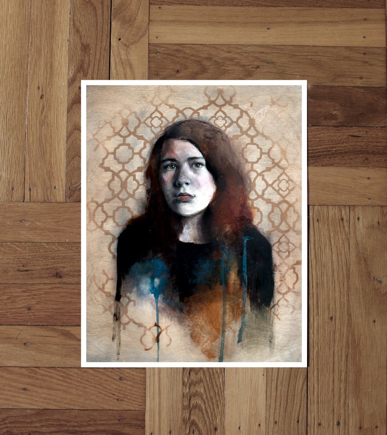 portrait art signed print