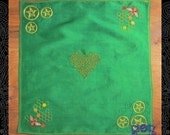 Embroidered Silk Altar Cloth for Prosperity