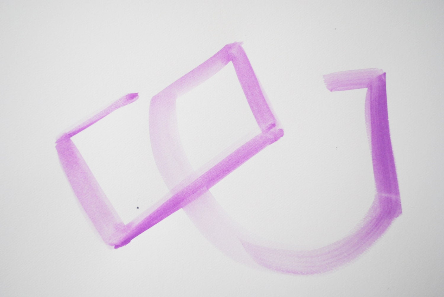 graphic watercolor in violet