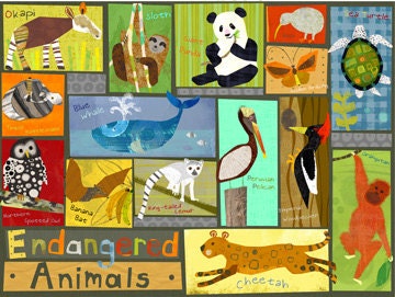 Endangered Animals 11x14