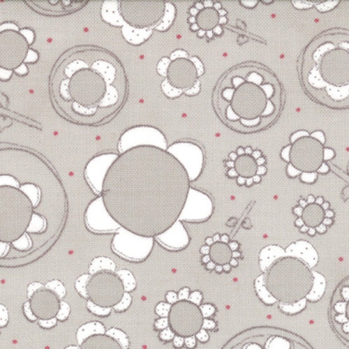 Noteworthy Yardage- Plant a Garden in Gray- 5503-16