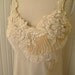 Royal Orleans-  Nude and Champagne Lace Slip top with pearls and pleating Womens Slip top