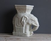 Italian White Elephant Garden Stool