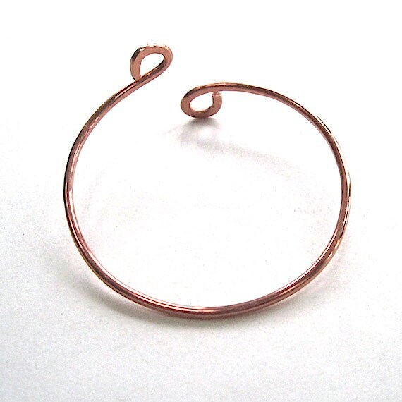 Eco Friendly Copper Cuff Bracelet Rustic Minimalist Unisex Metalwork